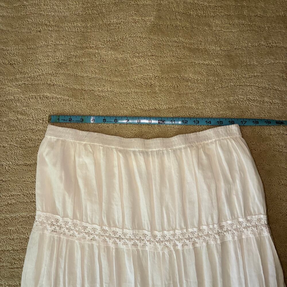 Vintage Kim Rodgers XL Prairie, Renaissance Fair Cottagecore, Tiered Maxi Skirt - Picture 2 of 5